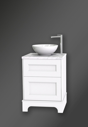 Kensington Vanity Unit 60 White Floorstanding For Work Top (1)