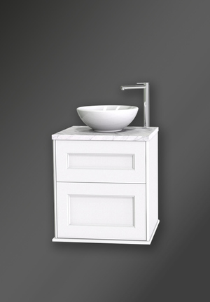 Kensington Vanity Unit 60 White Wall Hung For Work Top (1)