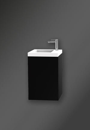 City Vanity Unit 40 Charcoal Black Right Hand 