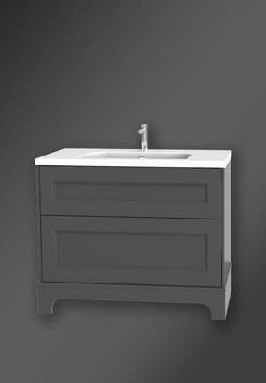 Kensington Vanity Unit 100 Dark Grey Floorstanding