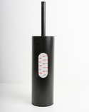 Free Standing/Wall Mounted Toilet Brush Set Matt Black (4)