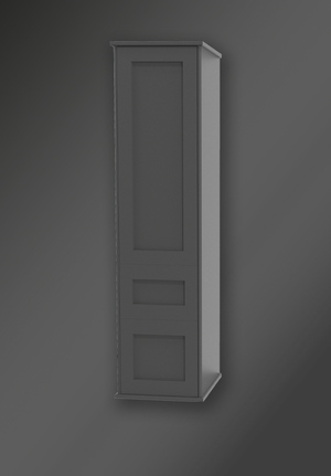 Kensington Tall Cabinet With 2 Drawers Right Hand Door Wall Hung Dark Grey