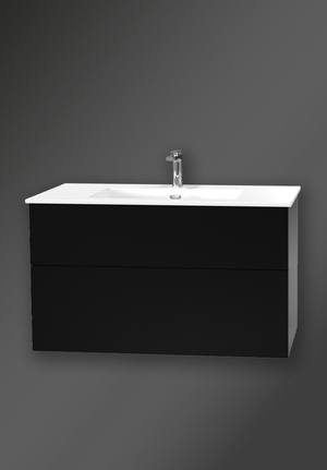 City Vanity Unit 1000 Charcoal Black 