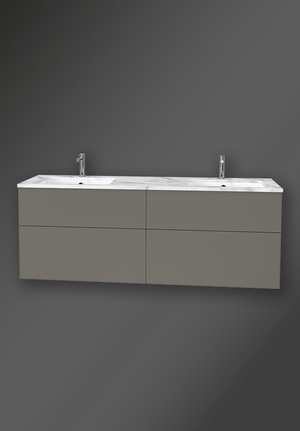 City Vanity Unit 1600 Pebble Greige For Integrated Basin 