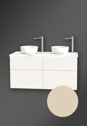 City Vanity Unit 1200 Cotton Cream For Worktop