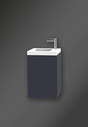 City Vanity Unit 40 Midnight Blue Right Hand 