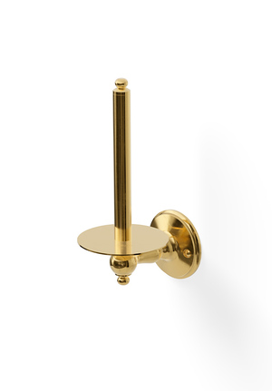 Stockholm Spare Toilet Roll Holder Polished Brass