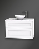 Kensington Vanity Unit 100 White Wall Hung For Work Top (1)