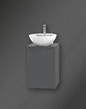 City Vanity Unit 40 Thunder Grey For Worktop Left Hand (1)