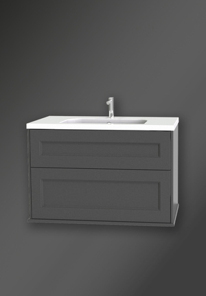 Kensington Vanity Unit 100 Dark Grey Wall Hung