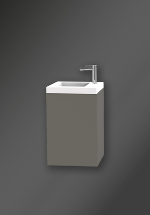 City Vanity Unit 40 Pebble Greige Right Hand 