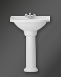 Classic Arch Large Basin Set With Pedestal White (2)