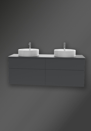 City Vanity Unit 1600 Thunder Grey For Worktop 