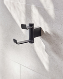 Miami Swivel Robe Hook Matt Black (1)