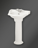 Classic Arch Small Basin Set With Pedestal White (1)