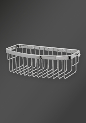 D Shaped Wire Basket Chrome