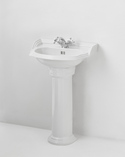 Classic Arch Small Basin Set With Pedestal White (4)