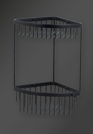 Corner Basket Two Tier Matt Black