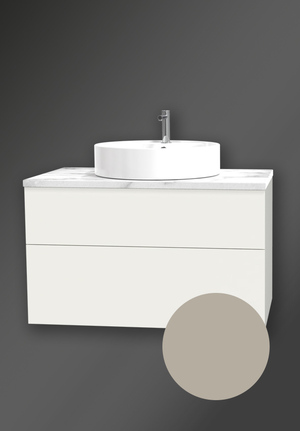 City Vanity Unit 1000 Coffee Cream For Worktop 