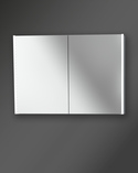 City Mirror Cabinet Double Door 100 Thunder Grey Linear LED