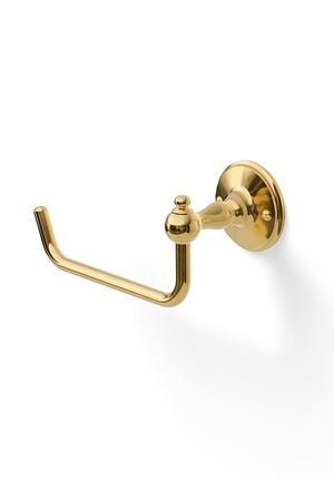 Stockholm Open Toilet Roll Holder Polished Brass