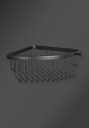 Corner Wire Basket Matt Black