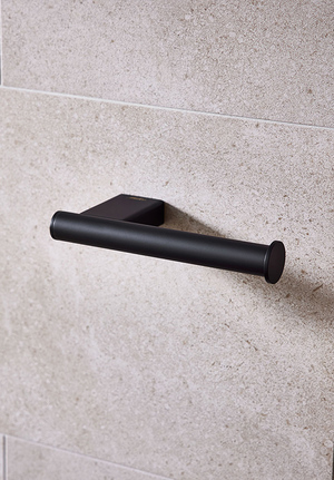 Miami Toilet/Spare Roll Holder Matt Black (1)