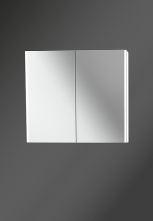 City Mirror Cabinet Double Door 80 Classic White Linear LED