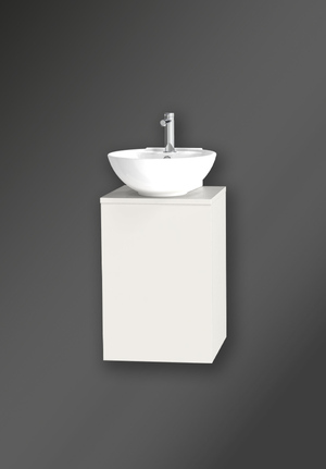 City Vanity Unit 40 Classic White For Worktop Left Hand (1)