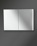 City Mirror Cabinet Double Door 100 Classic White Linear LED